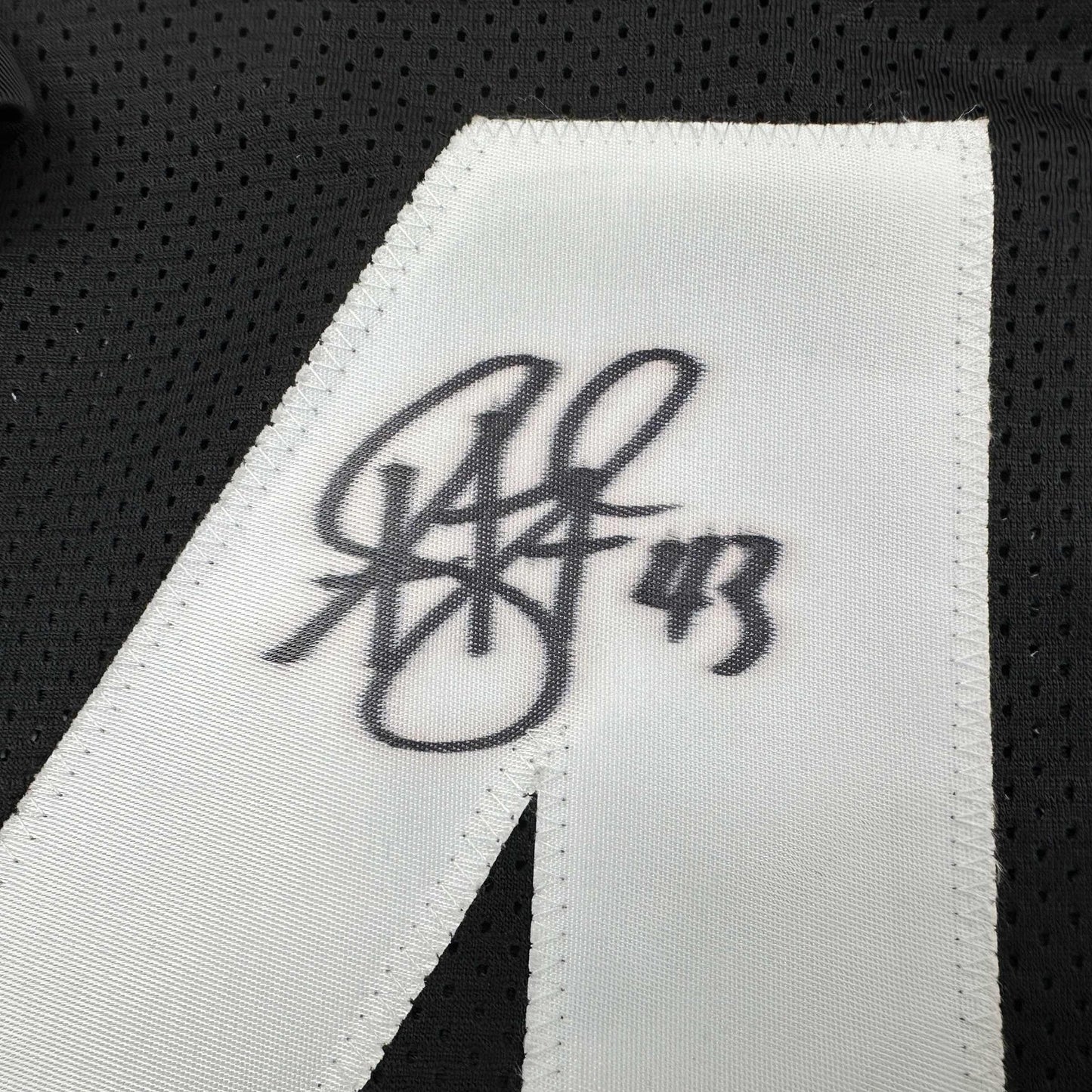 Autographed/Signed Troy Polamalu Pittsburgh Retro Black Football Jersey JSA COA