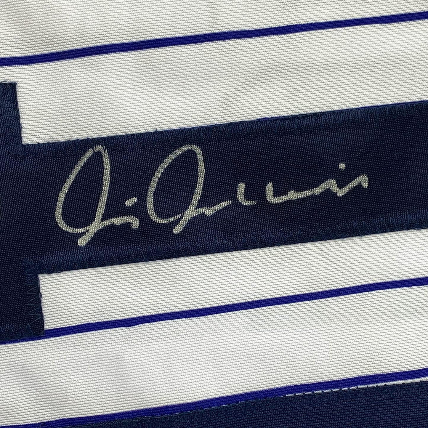 Framed Autographed/Signed Chris Chambliss 35x39 New York Pinstripe Baseball Jersey JSA COA