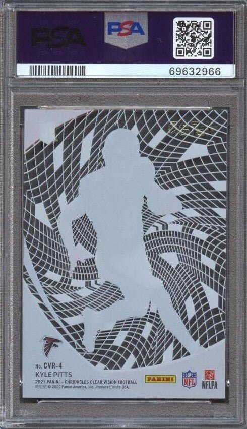 Graded 2021 Panini Chronicles Kyle Pitts #CVR4 Clear Vision Rookies Rookie RC Football Card PSA 10 Gem Mint