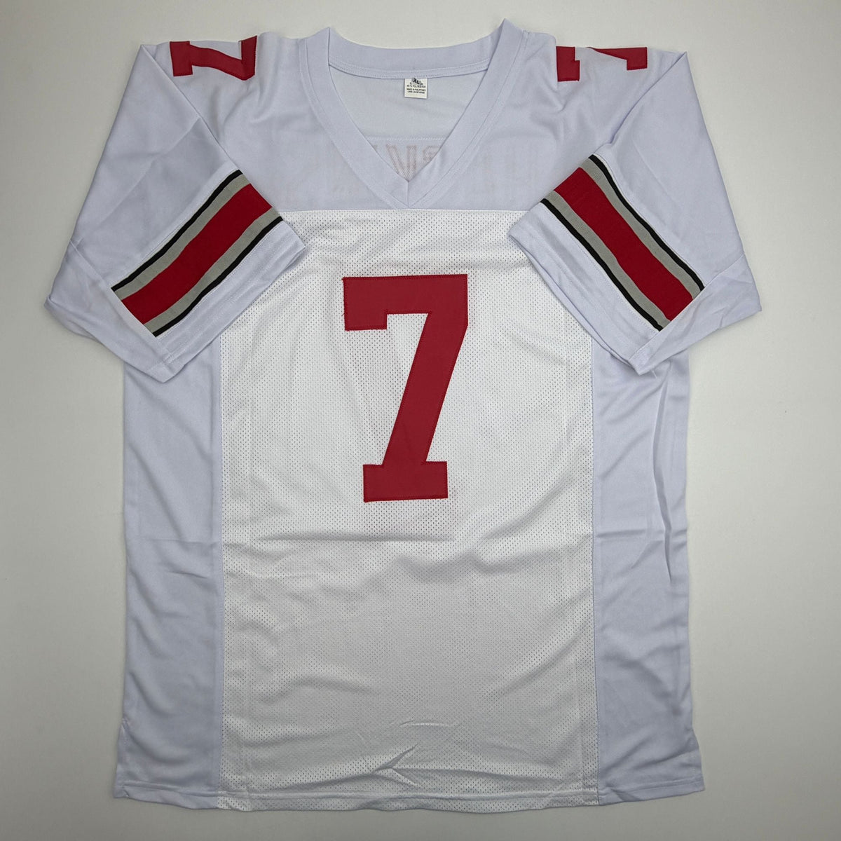 Autographed/Signed Dwayne Haskins Jr. Ohio State White College Football Jersey JSA COA