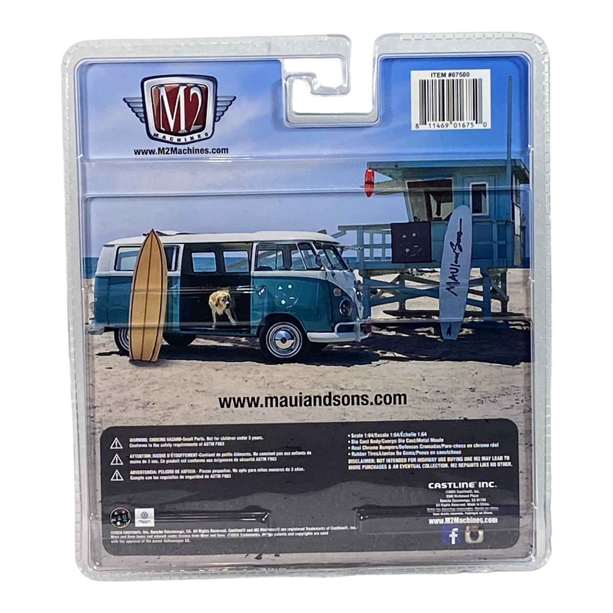 1959 VW Microbus U.S.A. Model (Maui and Sons) - M2 Machines Diorama