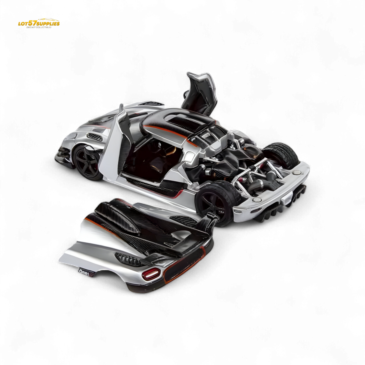 DEMON KING Agera ONE:1 Silver 1:64