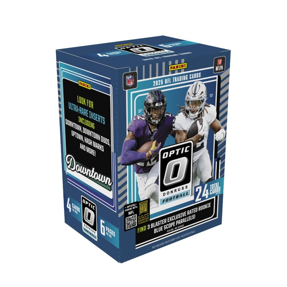 2025 Panini Donruss Optic Football Hobby Blaster Box with Blue Scope parallels