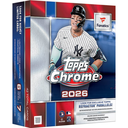 2026 Topps Chrome Baseball Fanatics Exclusive Mega Box