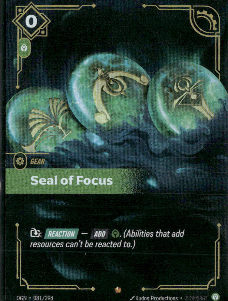 Seal of Focus #081/298 - Riftbound Origins