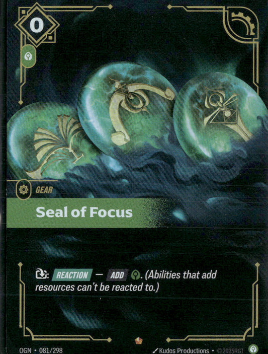 Seal of Focus #081/298 - Riftbound Origins