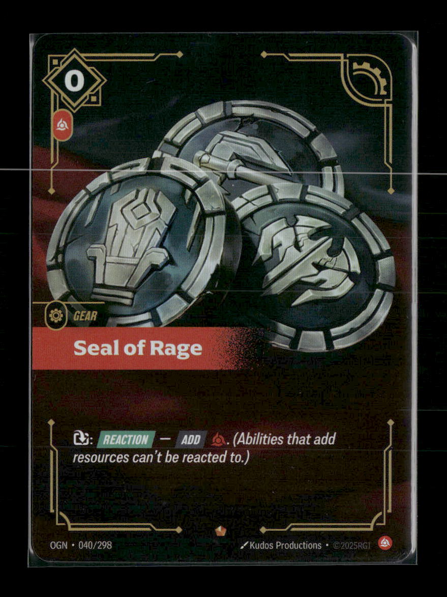 Seal of Rage #40/298 - Riftbound Origins
