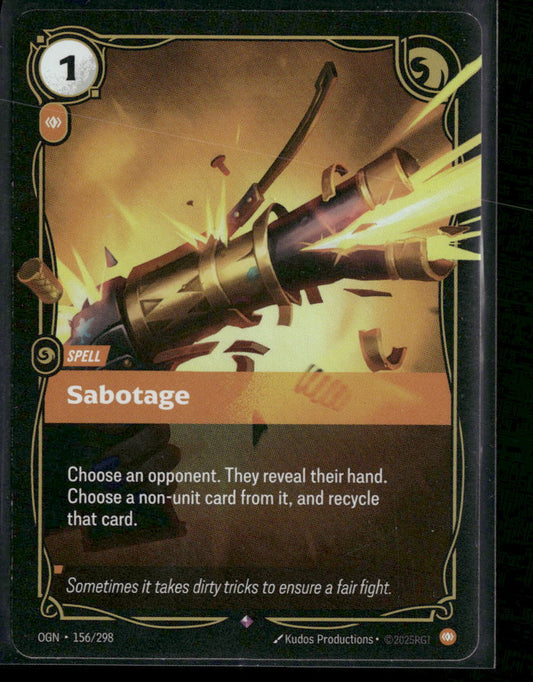 Sabotage #156/298 - Riftbound Origins