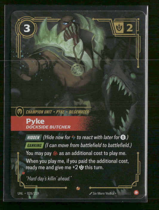 Pyke - Dockside Butcher #28/219 Foil Epic - Riftbound Unleashed