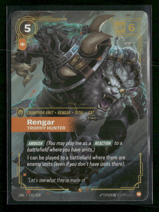Rengar - Trophy Hunter #120/219 Foil Epic - Riftbound Unleashed