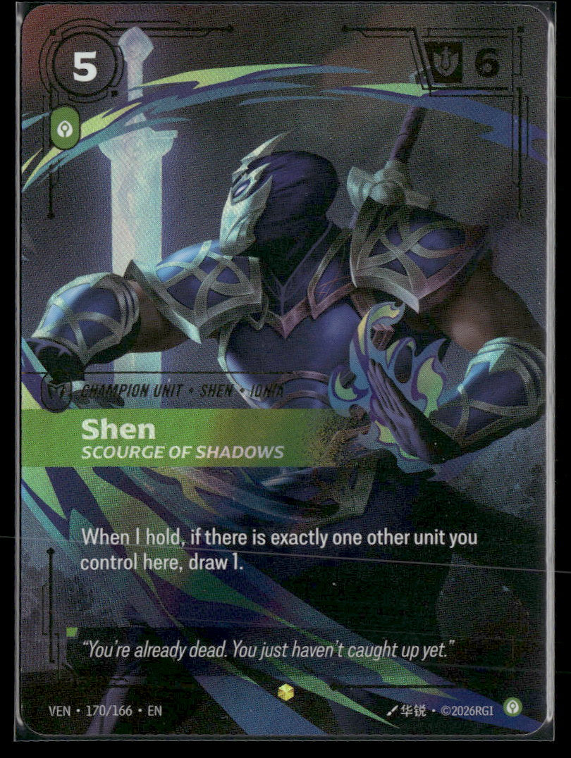 Shen - Scourge of Shadows #170/166 Legendary - Riftbound
