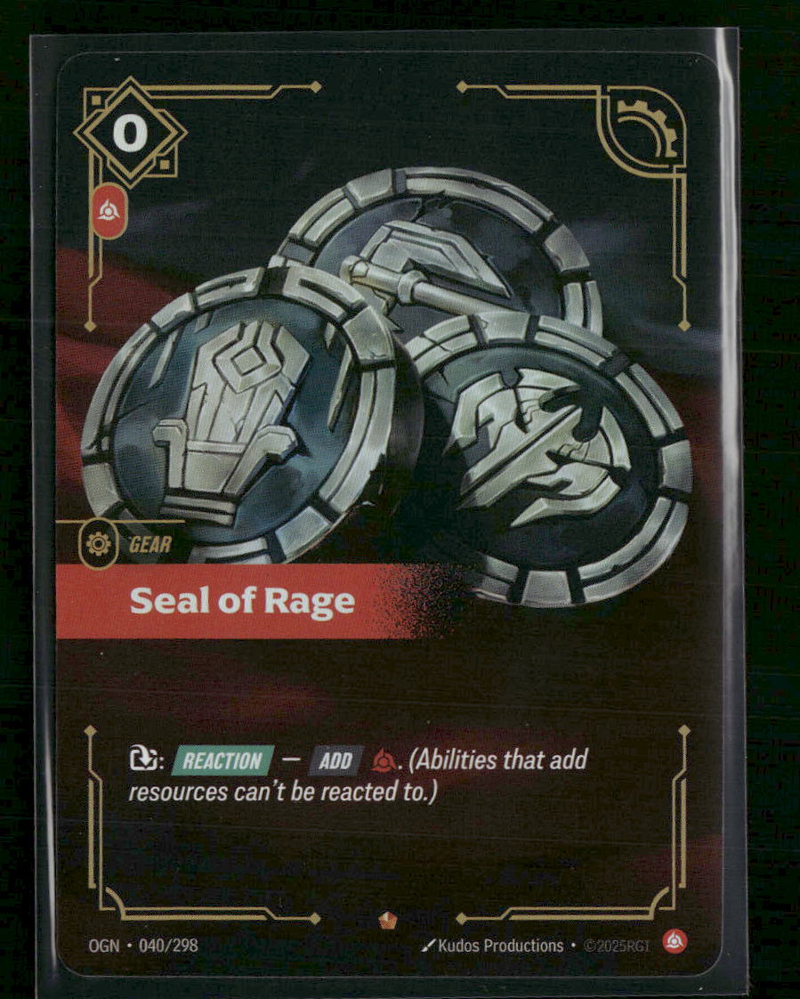 Seal of Rage #40/298 Foil Epic - Riftbound Origins