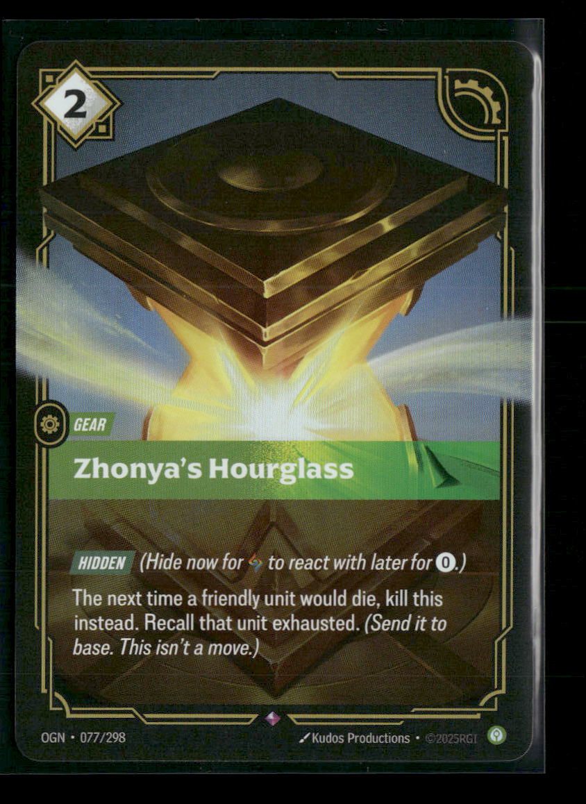 Zhonya's Hourglass #77/298 Foil Rare - Riftbound Origins