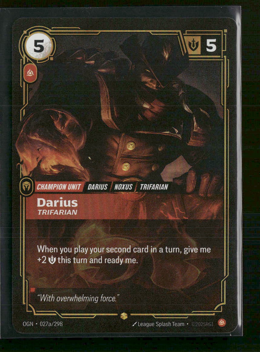 Darius, Trifarian (Alternate Art) #027a/298 Foil Showcase - Riftbound Origins