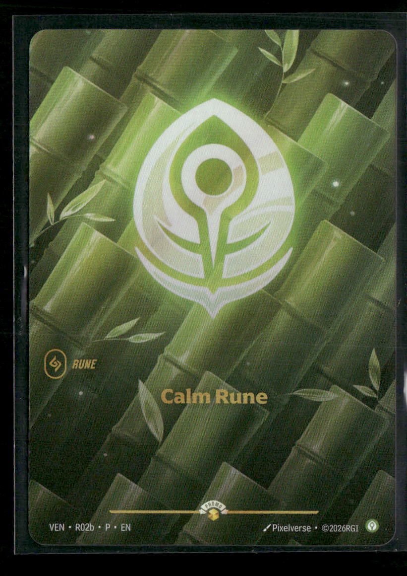 Calm Rune (Vendetta) #R02b Foil - Riftbound Organized Play Promotional Cards