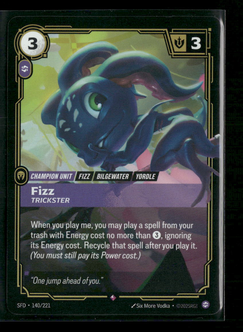 Fizz #140/221 Foil Rare - Riftbound Spiritforged