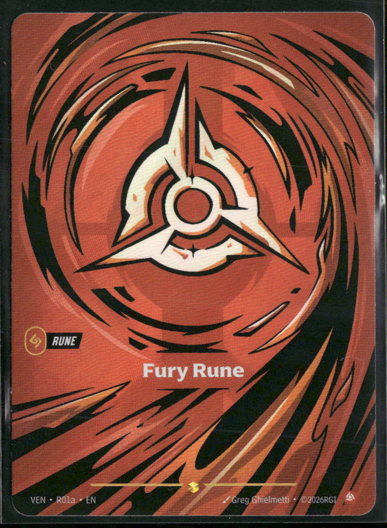 Fury Rune (R01a) #R01a Showcase - Riftbound Vendetta
