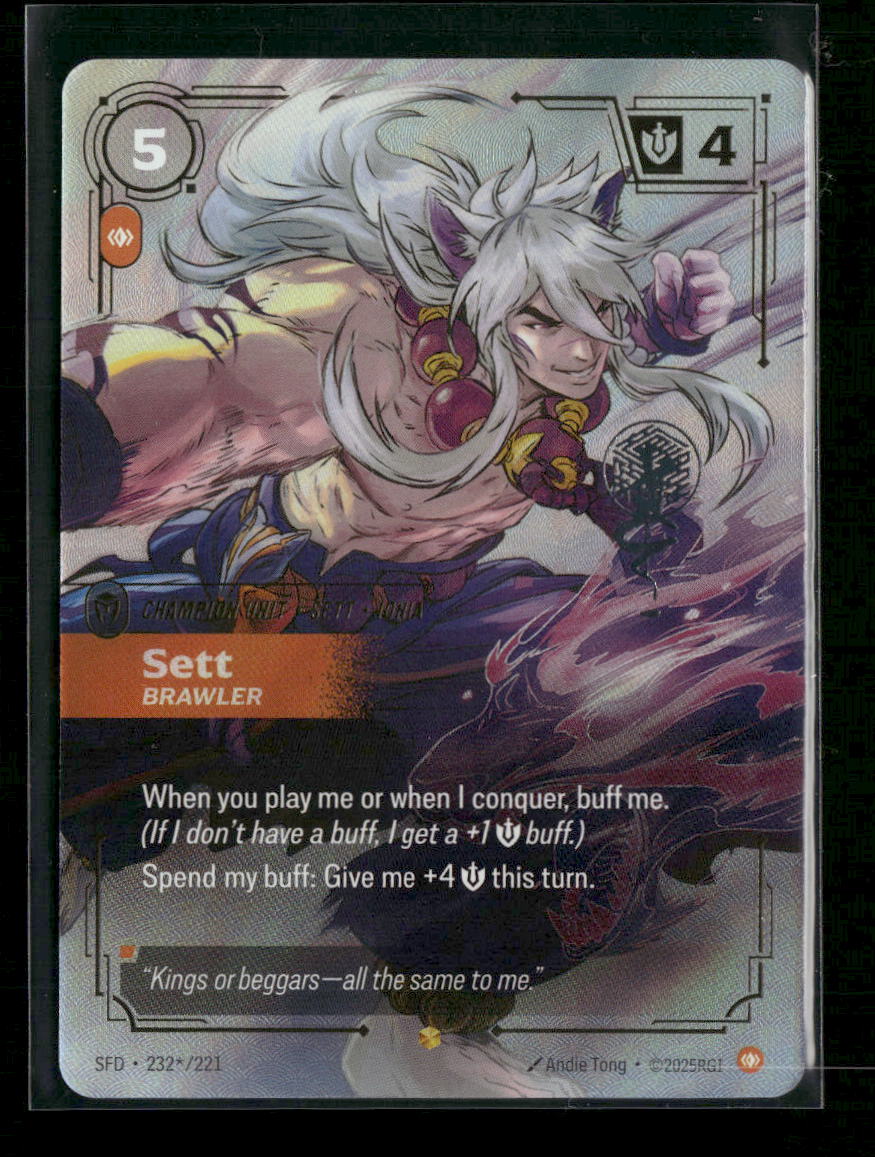 Sett, Brawler (Signature) #232*/221 Foil Showcase - Riftbound Spiritforged