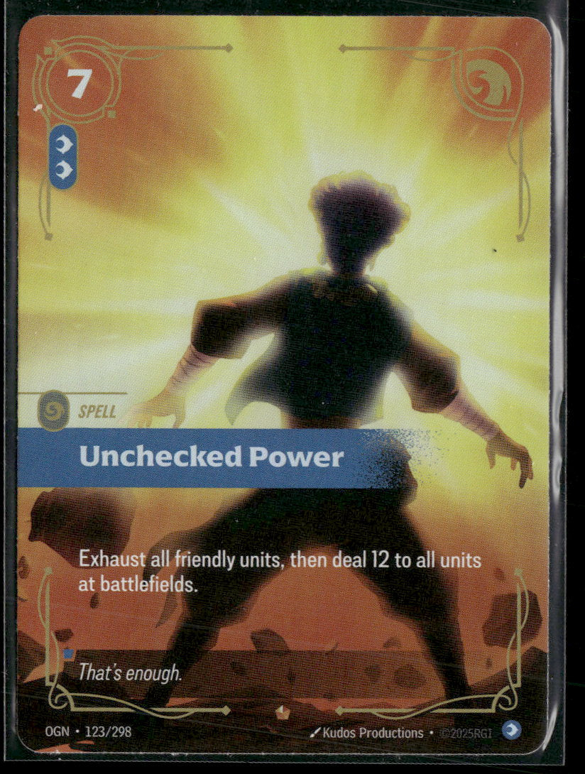 Unchecked Power #123/298 Rare - Riftbound Origins