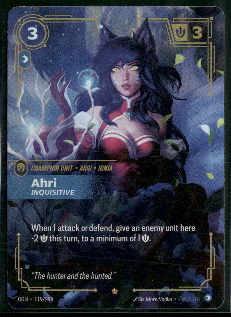 Ahri - Inquisitive #119/298 Rare - Riftbound Origins