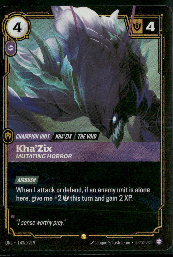 Kha'Zix, Mutating Horror (Alternate Art) #143a/219 - Riftbound