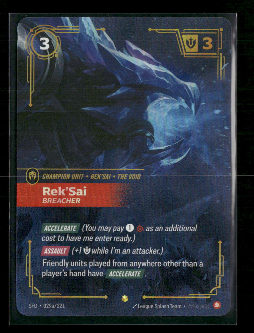 Rek'Sai, Breacher (Alternate Art) #029a/221 Foil - Riftbound