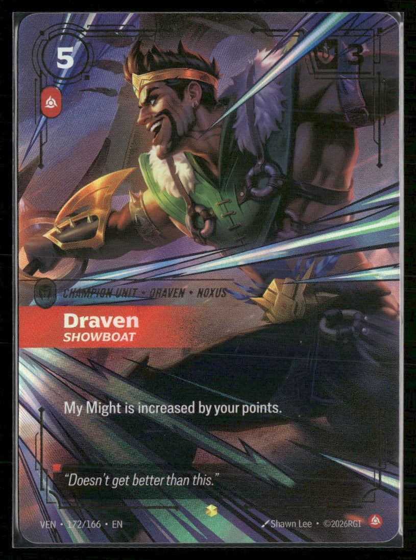 Draven - Showboat #172/166 Legendary - Riftbound