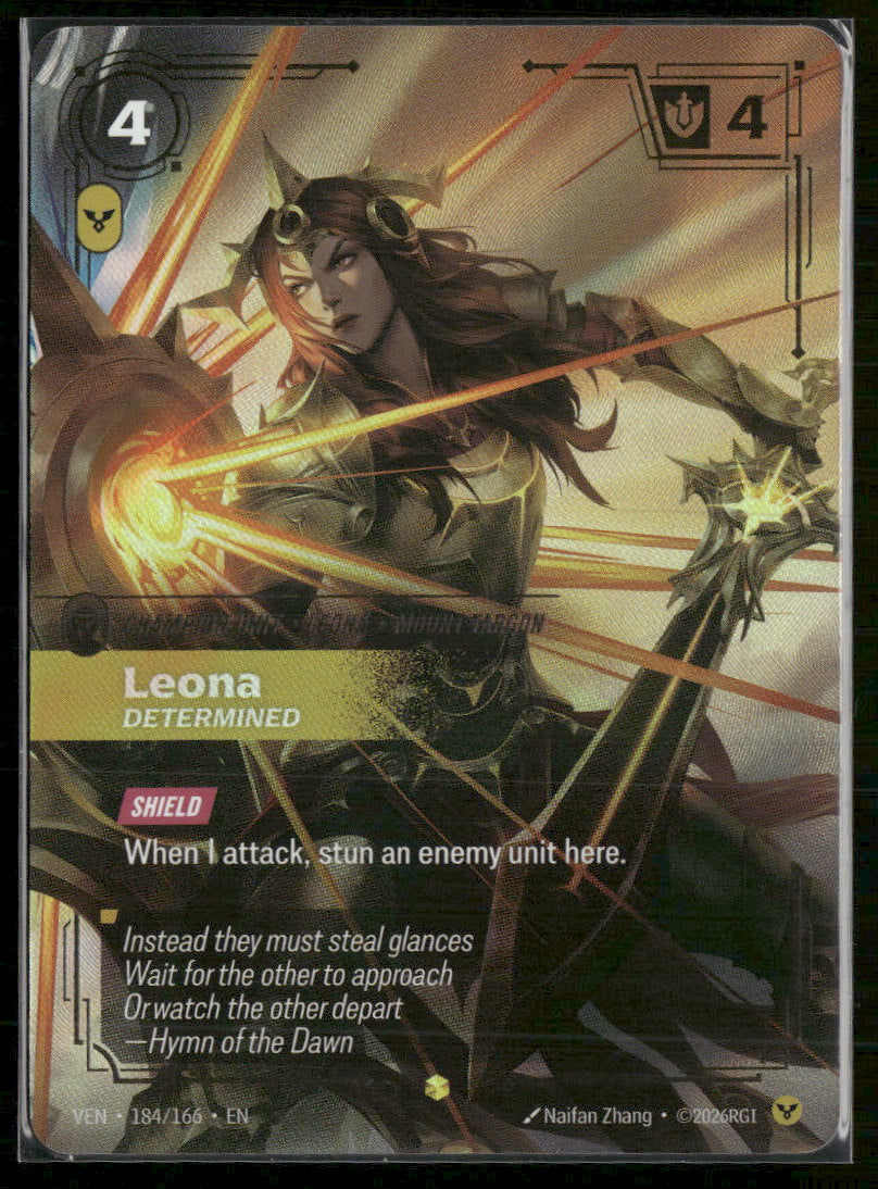 Leona - Determined #184/166 Rare - Riftbound