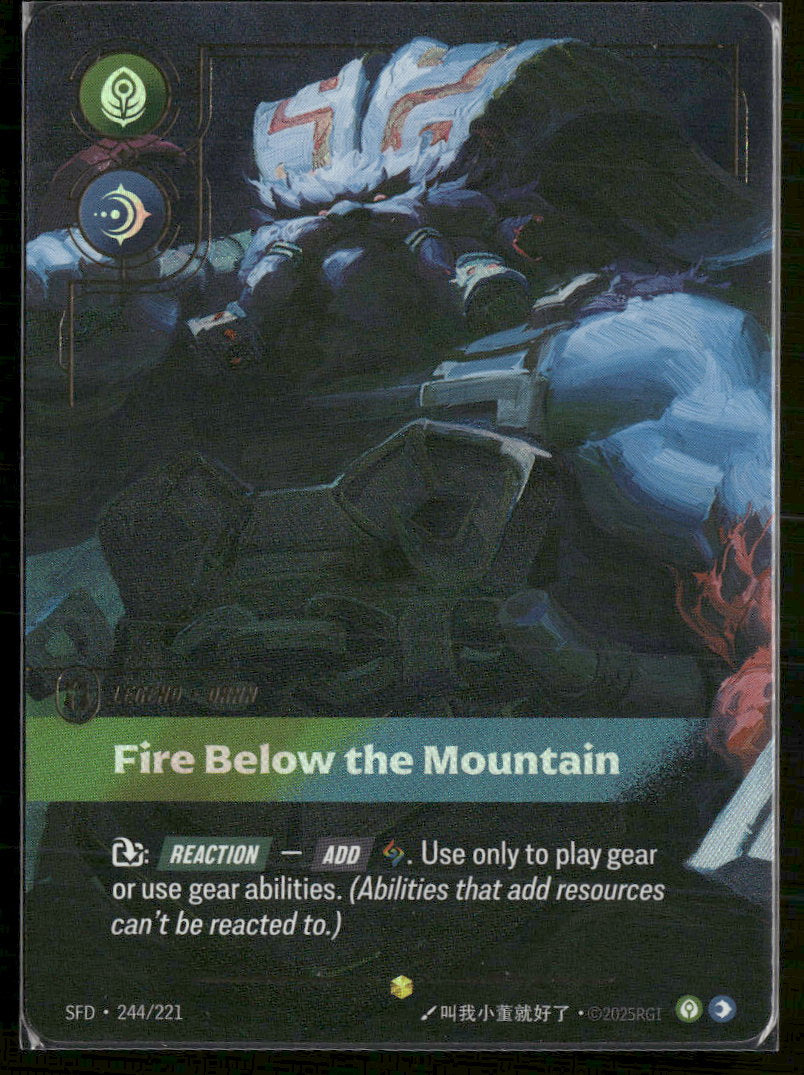 Fire Below the Mountain #244/221 Legendary - Riftbound Spiritforged
