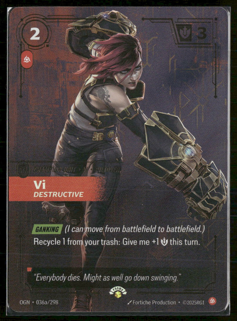 Vi, Destructive #036a/298 - Riftbound Promotional Cards