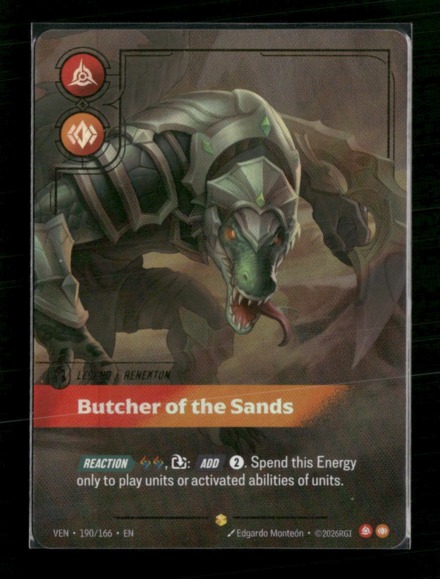 Renekton, Butcher of the Sands (Overnumbered) #190/166 Foil - Riftbound