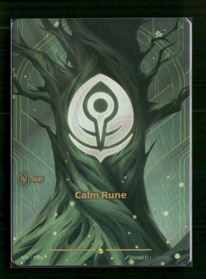 Calm Rune (R02a) #R02a Foil Showcase - Riftbound Spiritforged