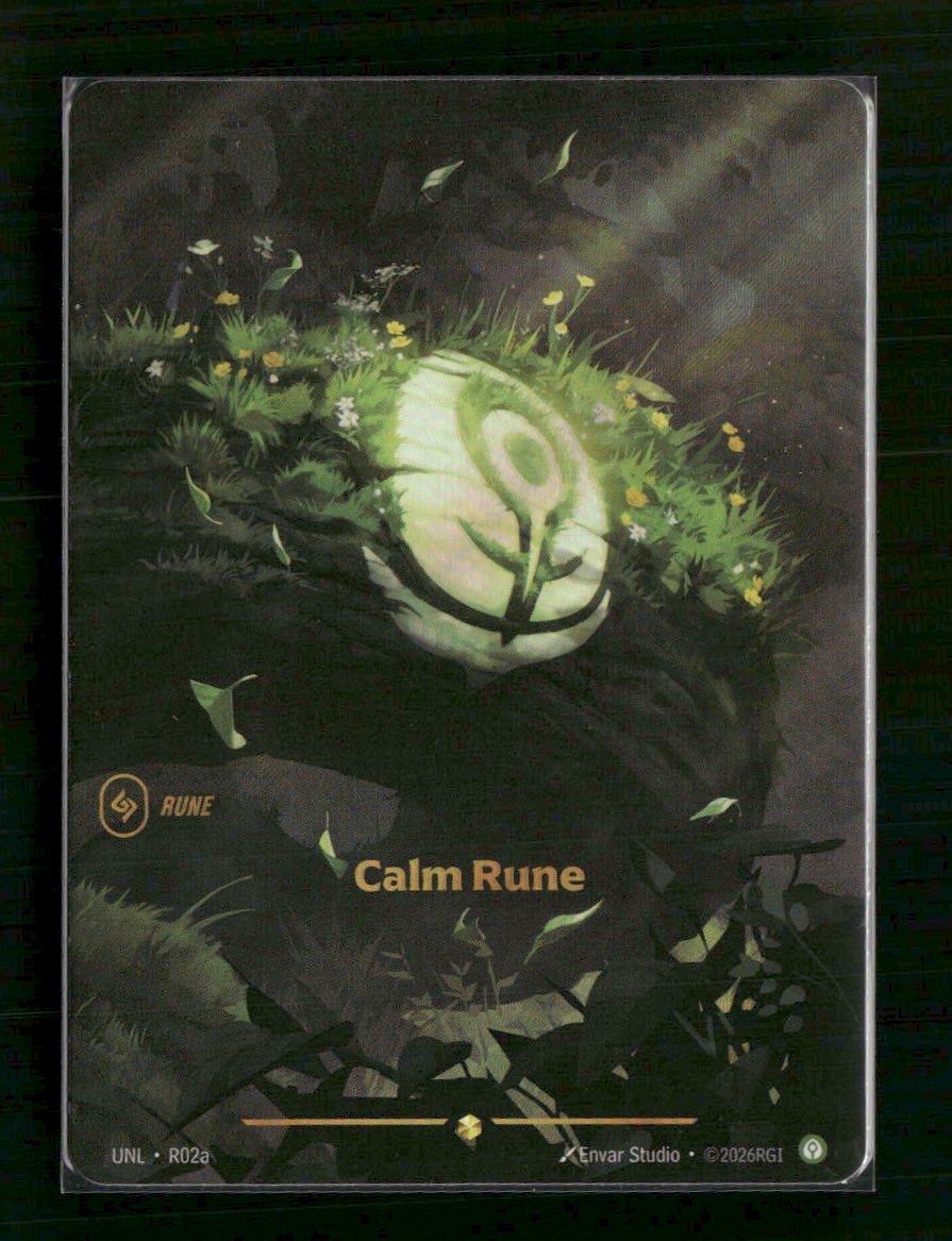 Calm Rune (R02a) #R02a Foil Showcase - Riftbound Unleashed
