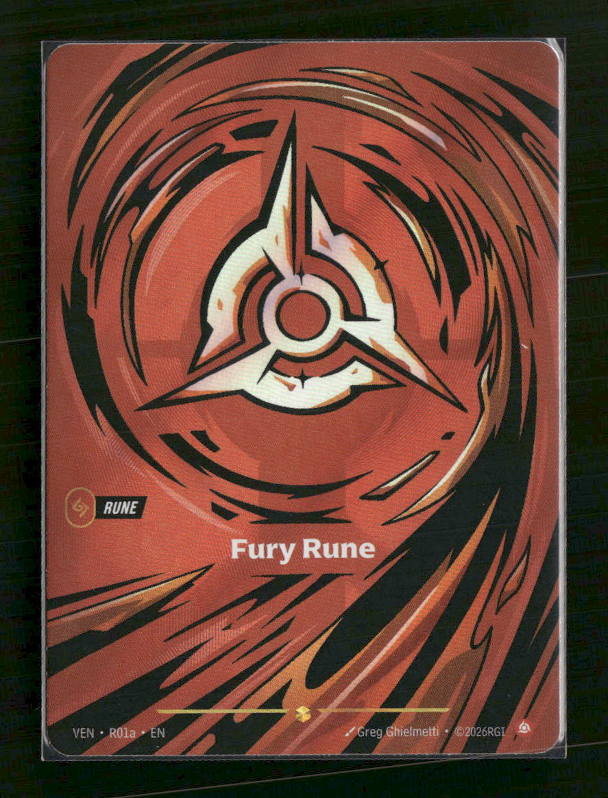 Fury Rune (R01a) #R01a Foil Showcase - Riftbound Vendetta