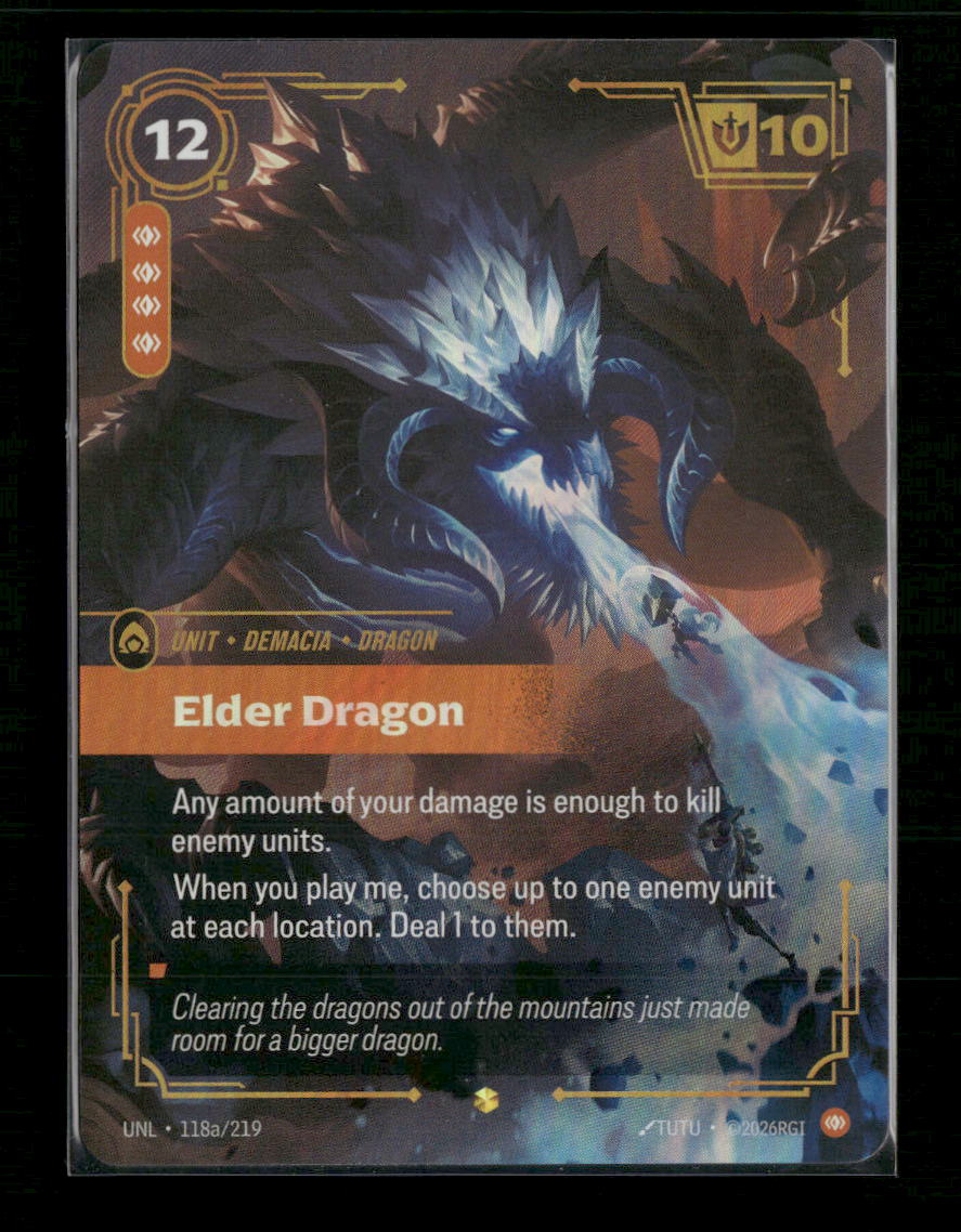 Elder Dragon (Alternate Art) #118a/219 Foil Showcase - Riftbound Unleashed
