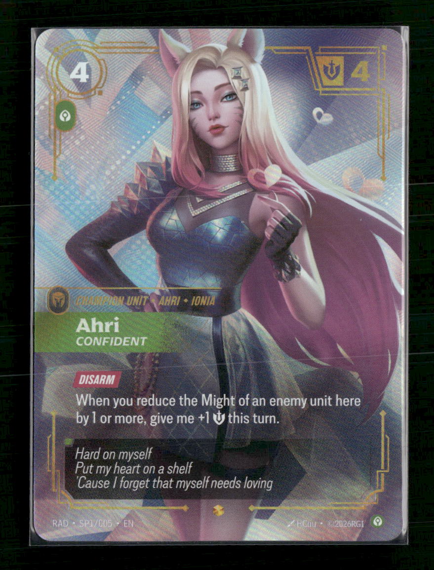 Ahri, Confident (K/DA Special Art Card) #SP1/005 Foil - Riftbound
