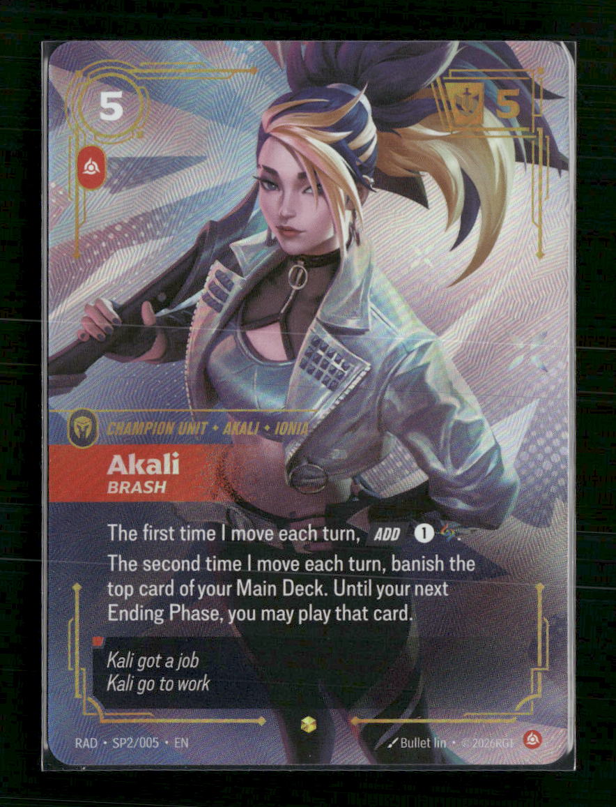 Akali, Brash (K/DA Special Art Card) #SP2/005 Foil Showcase - Riftbound Radiance