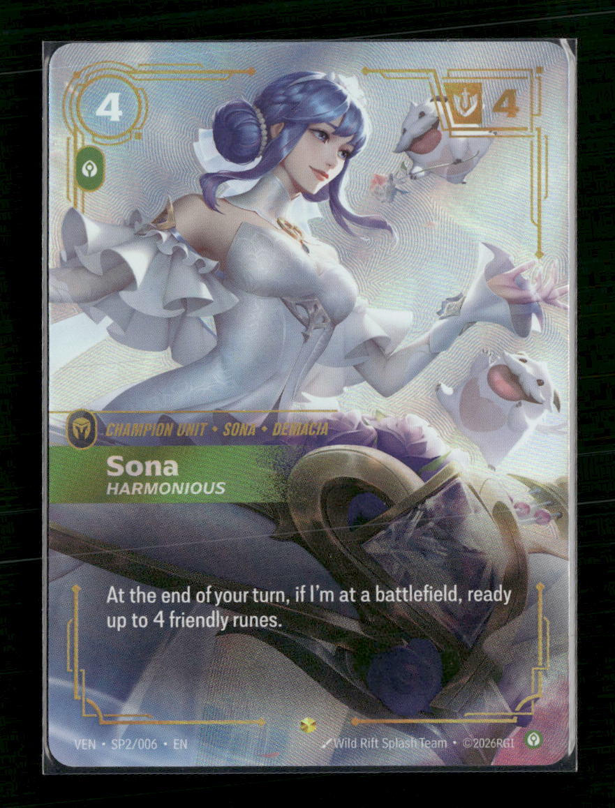 Sona, Harmonious #SP2/006 Foil Showcase - Riftbound Vendetta
