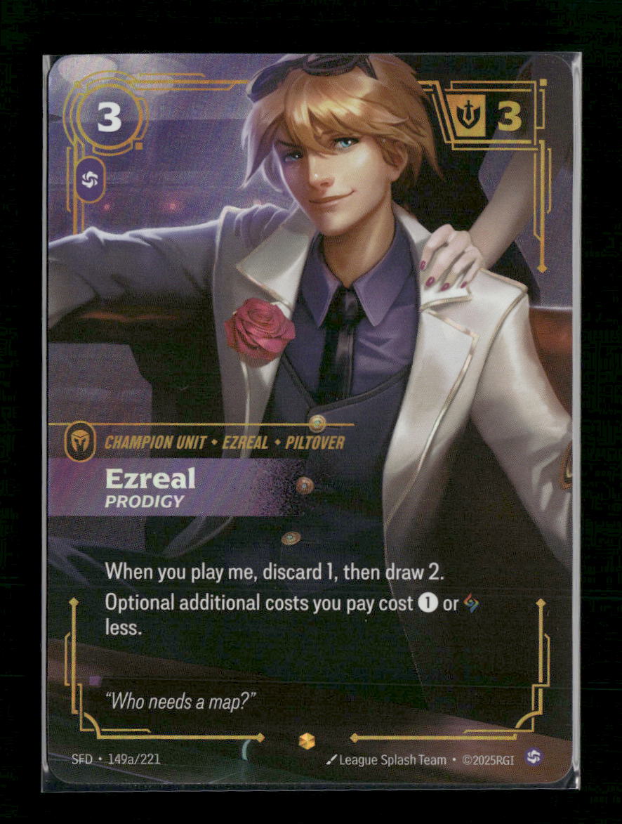 Ezreal, Prodigy (Alternate Art) #149a/221 Foil Showcase - Riftbound Spiritforged