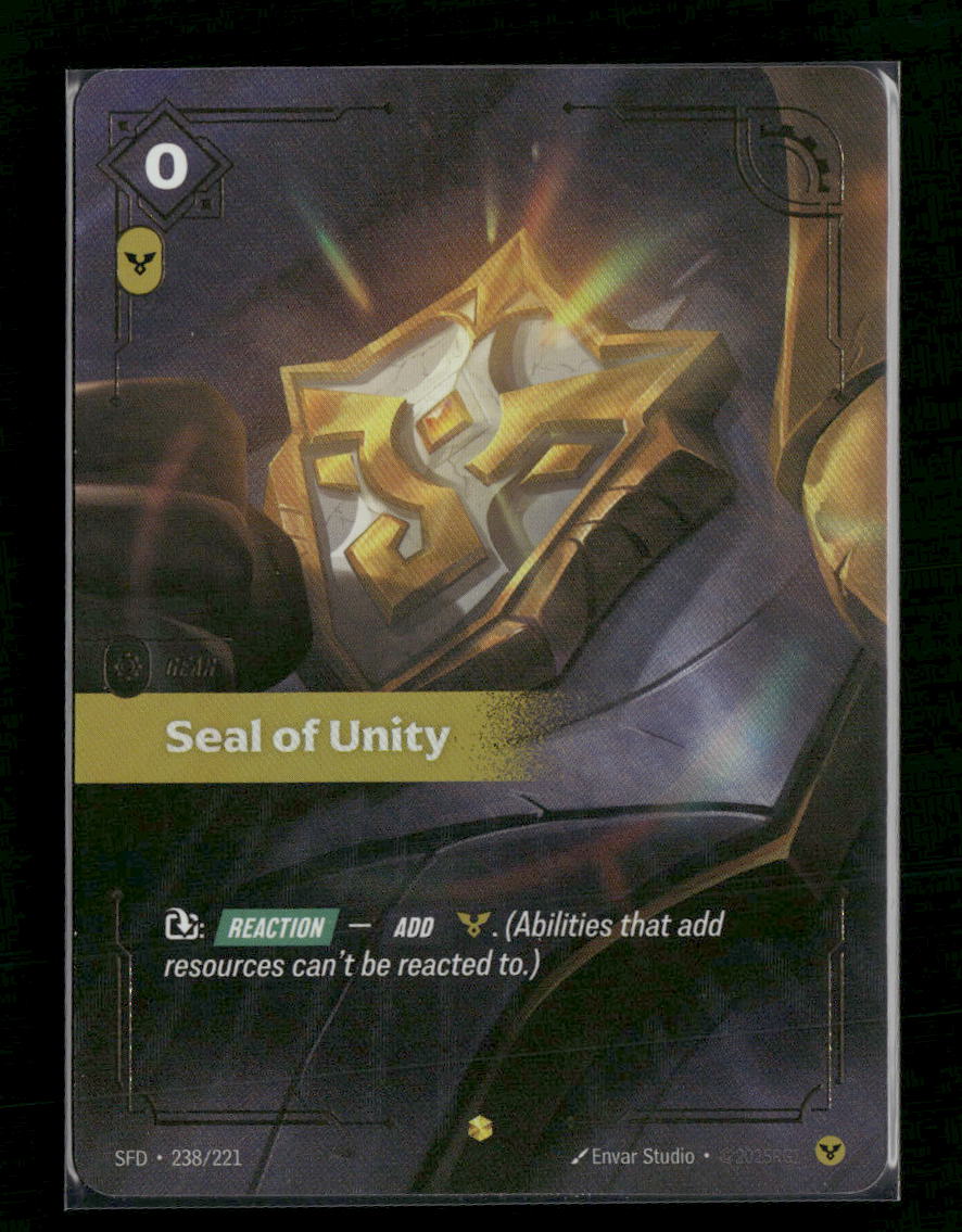 Seal of Unity (Overnumbered) #238/221 Foil Showcase - Riftbound Spiritforged