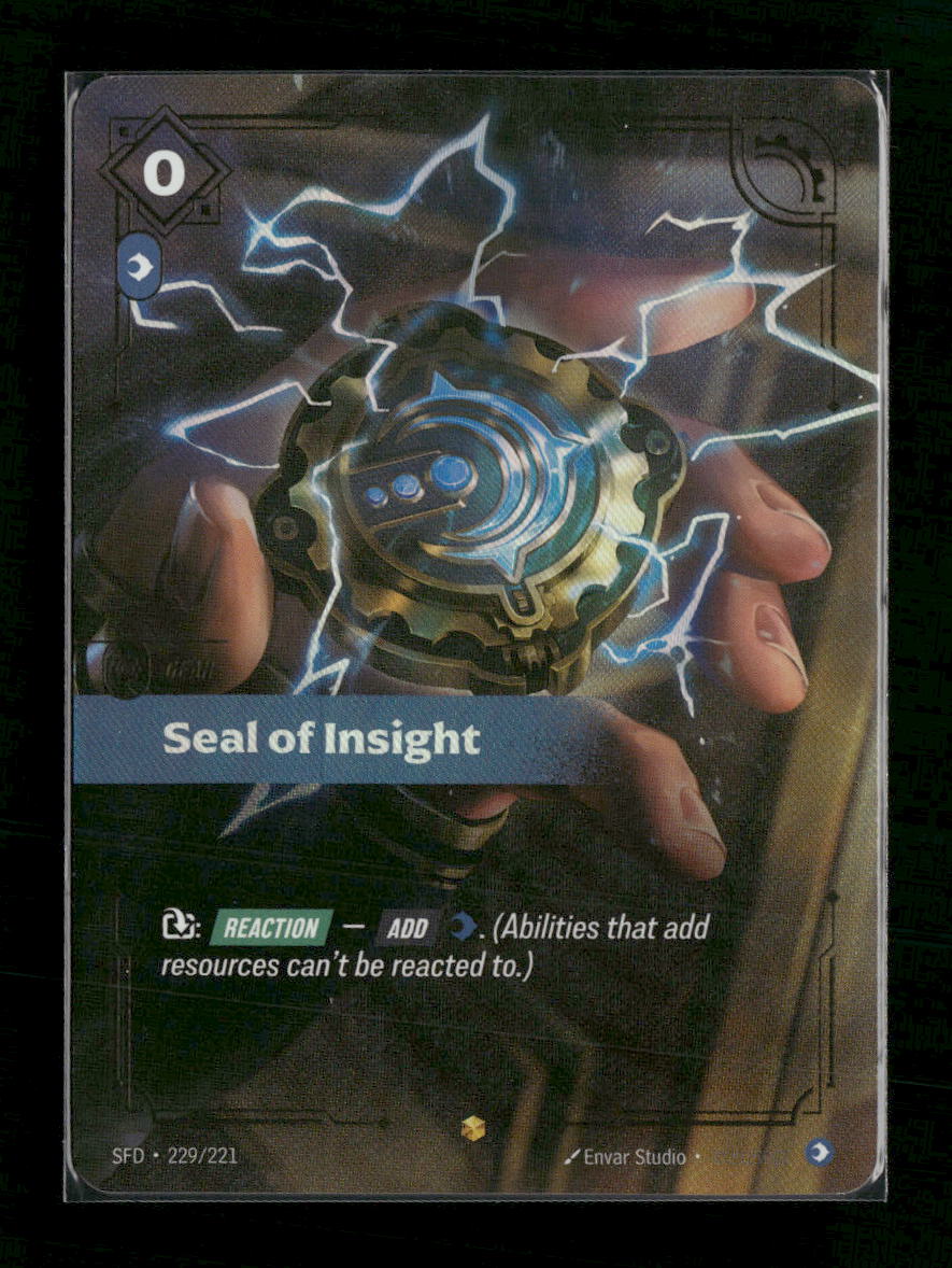 Seal of Insight (Overnumbered) #229/221 Foil Showcase - Riftbound Spiritforged