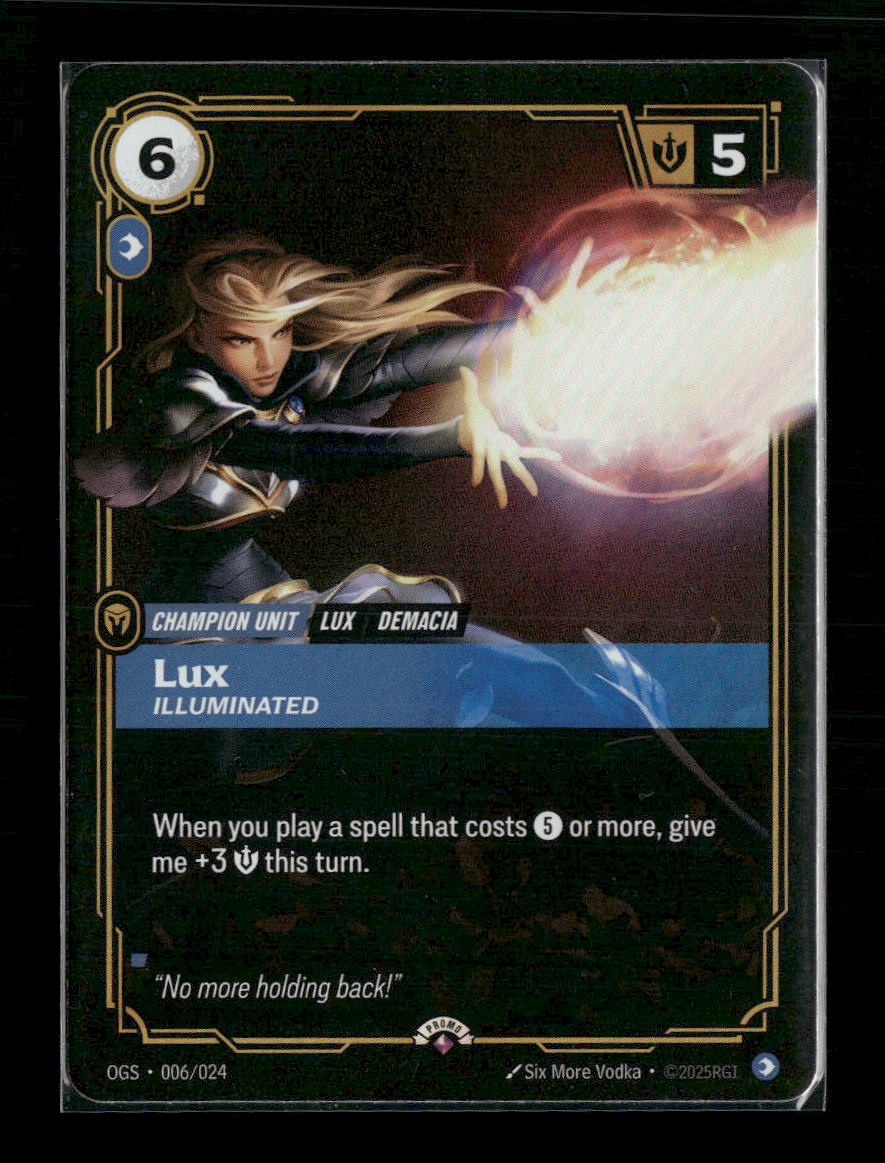 Lux, Illuminated #006/024 Foil - Riftbound Organized Play Promotional Cards