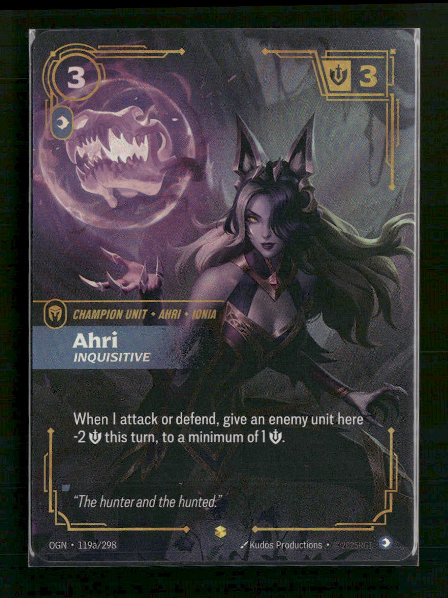 Ahri, Inquisitive (Alternate Art) #119a/298 Foil Showcase - Riftbound Origins