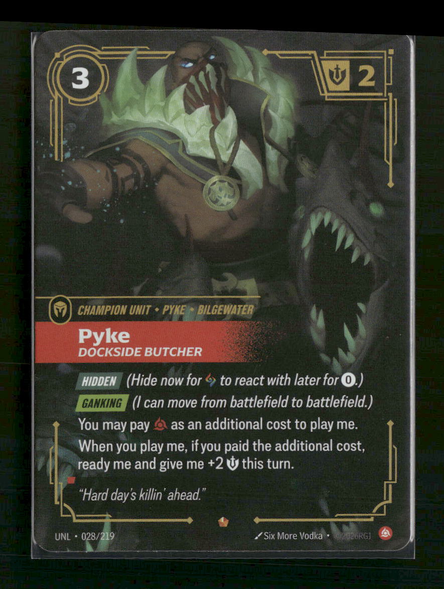 Pyke, Dockside Butcher #028/219 Foil Epic - Riftbound Unleashed