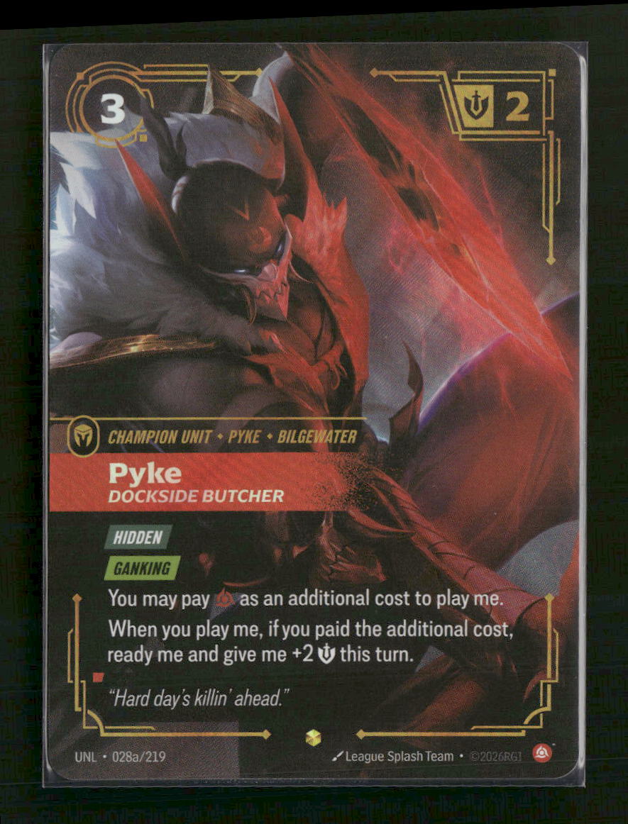 Pyke, Dockside Butcher (Alternate Art) #028a/219 Foil - Riftbound