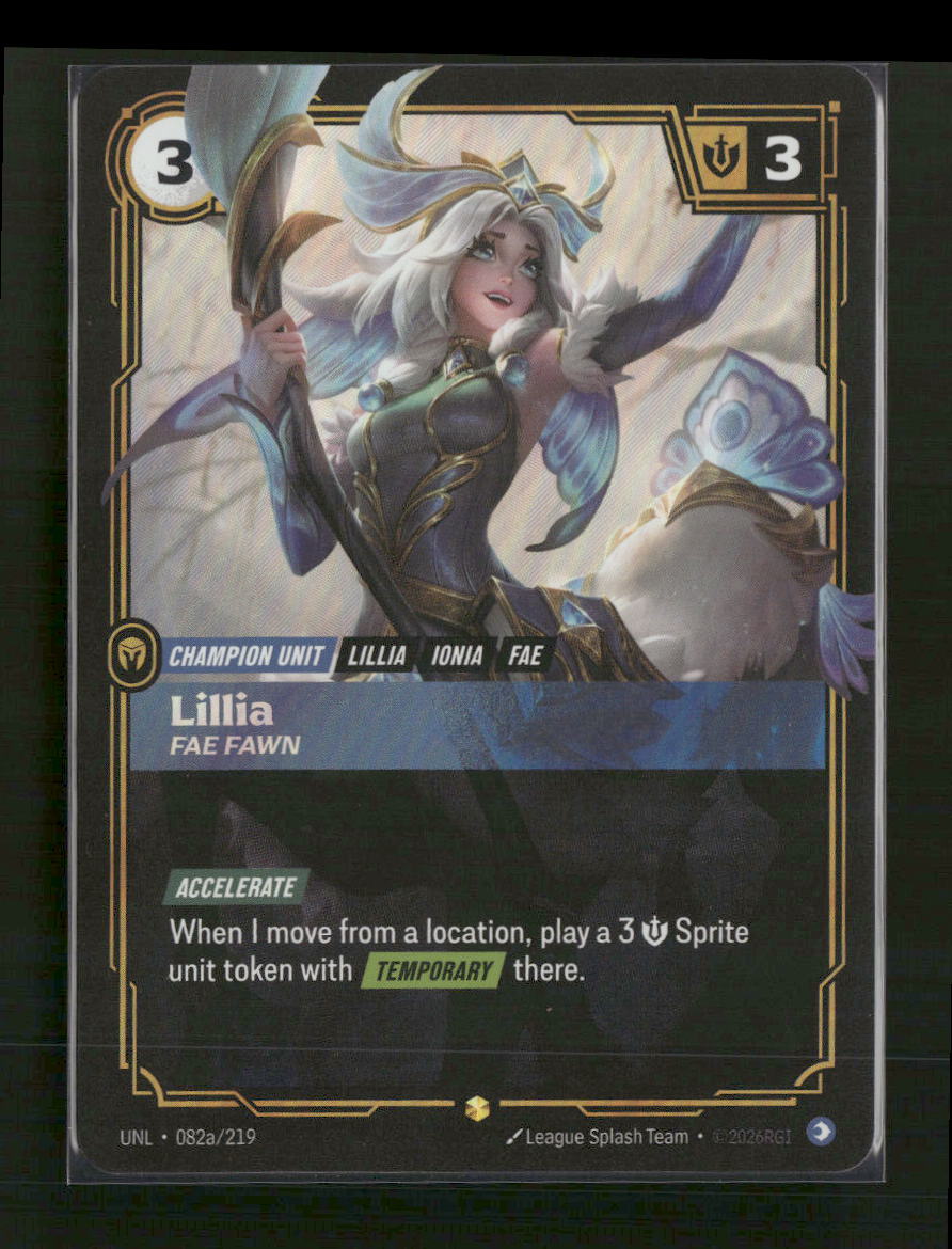 Lillia, Fae Fawn (Alternate Art) #082a/219 Foil Showcase - Riftbound Unleashed