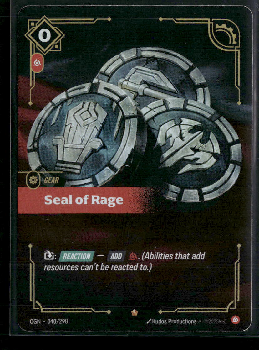 Seal of Rage #040/298 Foil Epic - Riftbound Origins