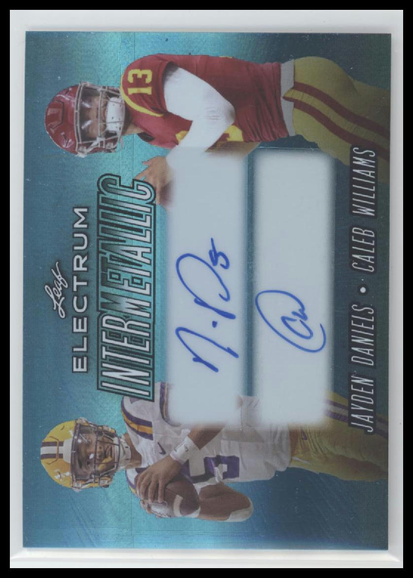 2024 Leaf Electrum - Intermetallic Auto #/6 Jayden Daniels/Caleb Williams #I-14