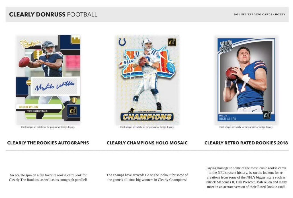 2022 年帕尼尼 Clearly Donruss 足球爱好盒