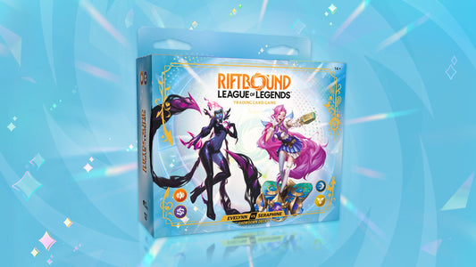 Official Riftbound Radiance Showdown set packaging, Evelynn vs. Seraphine